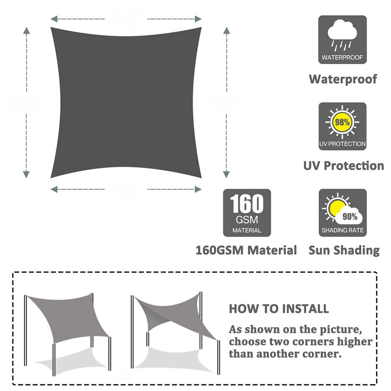 Toldo Portátil com Proteção UV - Com kit de Instalação