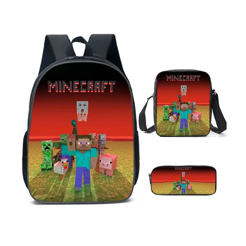 Mochila Minecraft - Conjunto Infantil