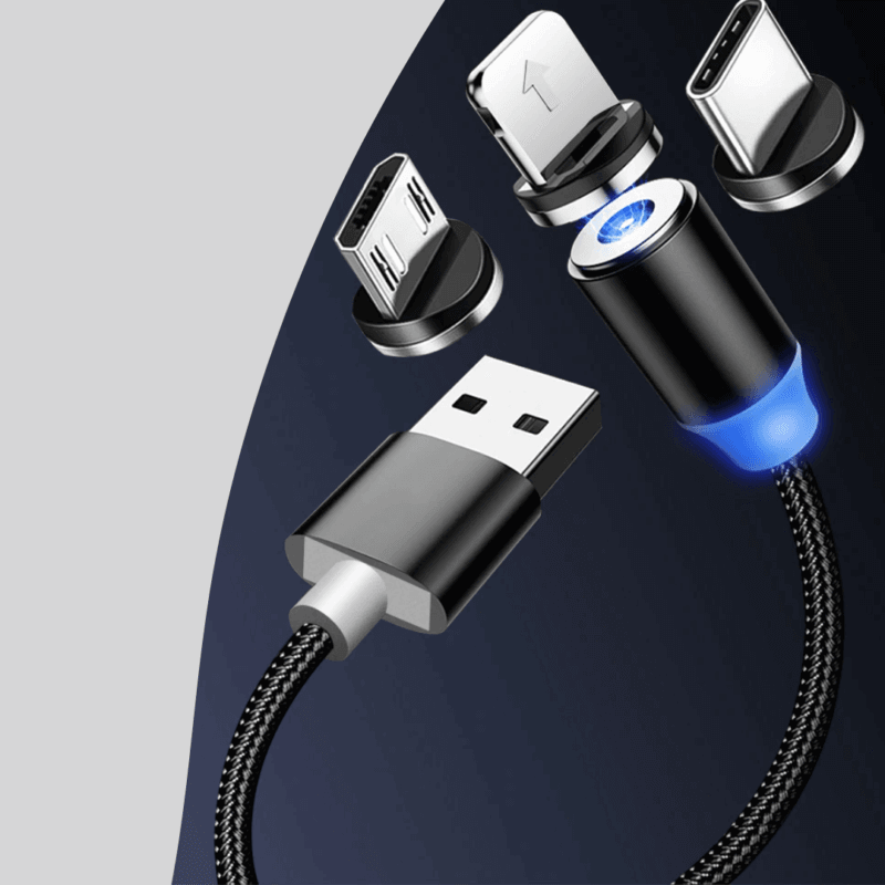Cabo USB Magnético Para Carregamento I 360°I -Center Utilidades