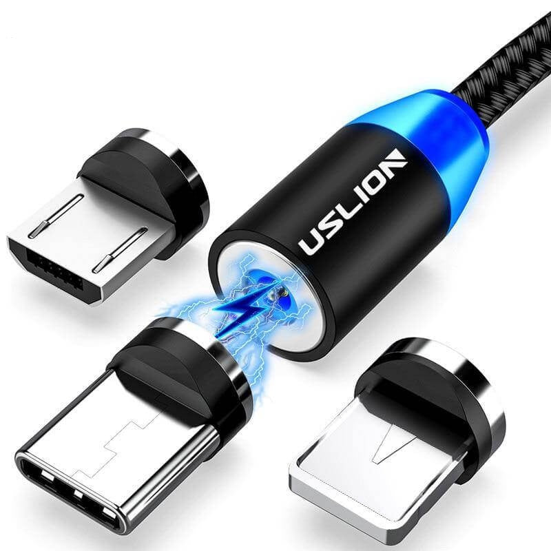 Cabo USB Magnético Para Carregamento I 360°I - Center Utilidades
